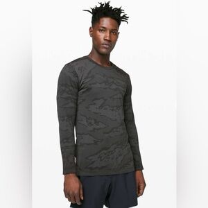 🌼Lululemon Metal Vent Breathe Long Sleeve. Asphalt Grey / Obsidian XL